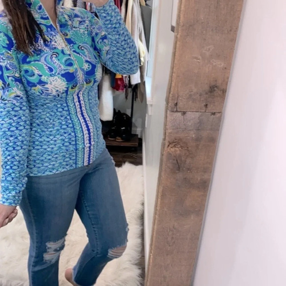 Lilly Pulitzer skipper popover zippered top size xxsmall - Picture 1 of 9